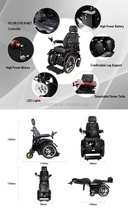 Standing light power folding electric wheelchair (9 foto / 10)