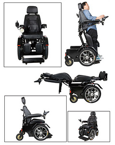 Standing light power folding electric wheelchair (10 foto / 10)