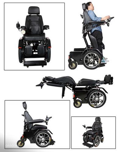 Электрическая инвалидная коляска со стоячим освещением, складывающаяся с электроприводом (фото #10)