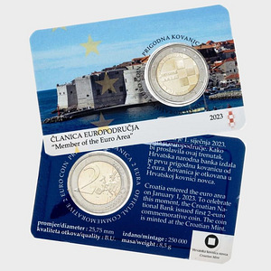 2 Евро 2025, 2024, 2023 Хорватия UNC (3 фото из 4)