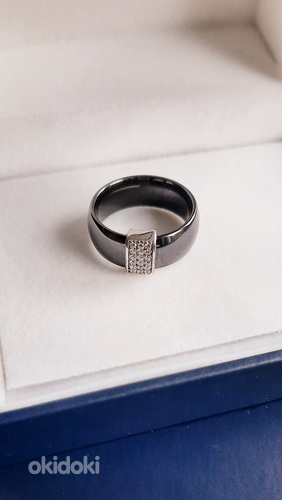 Браслет и кольцо, серебро 925/цирконы/керамика (фото #3)
