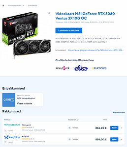 MSI RTX 3080 VENTUS 3X OC (3 foto / 3)