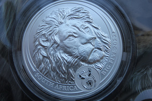 1 oz 5 Rand South African Big Five Silver coins (2 foto / 9)