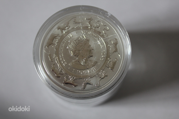 Серебряная монета 2023 1 унция 1 австралийский доллар «Год Кролика» (фото #3)