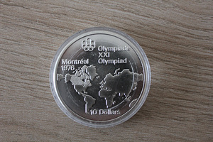 Canada Montreal Olümpia 1976 a.10 dollars Hõbe (1 foto / 3)