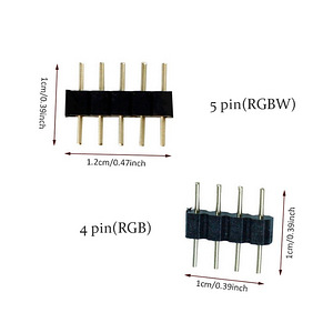 Коннектор 10 мм 5pin RGBW, Разъем 5Pin RGBW,RGBW крест L T (3 фото из 4)