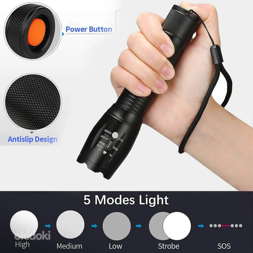 Led фонарик lanterna, T6- 1000 lm, новый