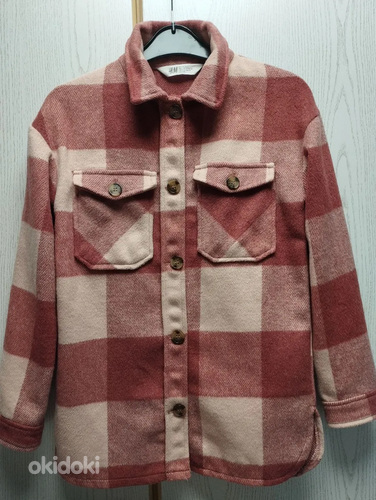 H&M ruuduline flanell jakk pluus 140