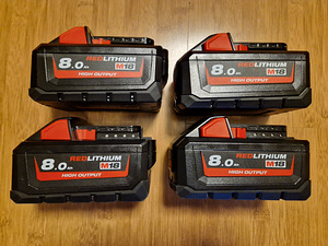 Milwaukee M18 HB8 High Output 8.0Ah akud (1 foto / 2)