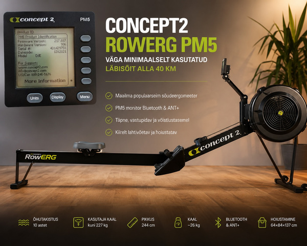 Concept2 RowErg PM5 sõudeergomeeter