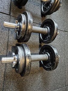 Tunturi hantlid malm metall 15kg ja 10kg paar (2 foto / 3)