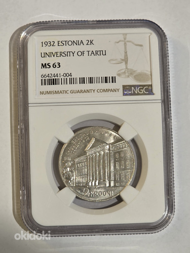 1932 ЭСТОНИЯ 2K УНИВЕРСИТЕТ ТАРТУ NGC MS 63