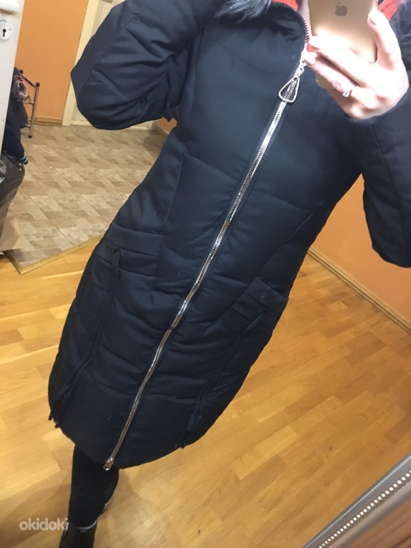 Новое зимнее пальто с капюшоном, размеры S, M, Xl (фото #1)