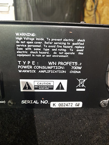 Продам усилитель warvick pro fet 5.2 (3 фото из 4)