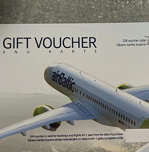 Airbaltic voucher / kinkekaart (1 foto / 1)