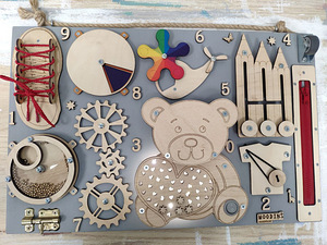 Busyboard (uus, craftmade), lapse arenguks mänguasi. (6 foto / 7)