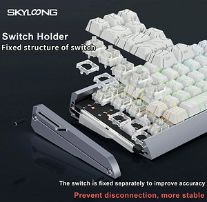 Skyloong GK68 Mix V2 HE TMR White 2026 Игровая клавиатура (5 фото из 8)