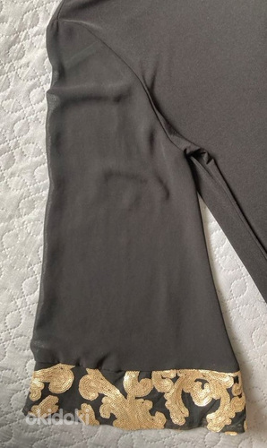 Черная женственная блузка, размер 40. (фото #3)