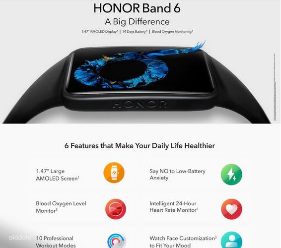 Huawei Honor Band 6 НОВЫЙ смарт-часы / smart-watch (фото #2)