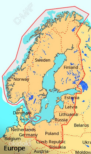 C-MAP EN-Y055 värviline kaart. Läänemeri jne. Lowrance /... (foto #1)