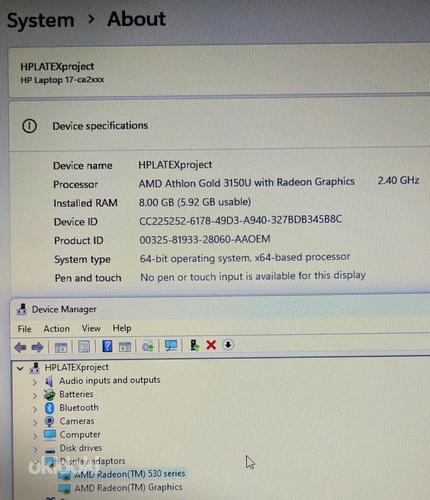 Suur sülearvuti HP 17.3" , 8gb DDR4 , 256gb SSD (foto #3)