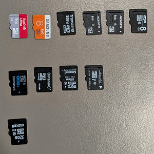 SDHC Micro SD mälukaardid 8gb 16gb 32gb. 11tk