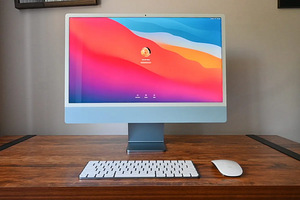 iMac 24” 4.5K Retina, Apple M1/8GB/256GB/SWE Silver 2021a (1 фото из 2)
