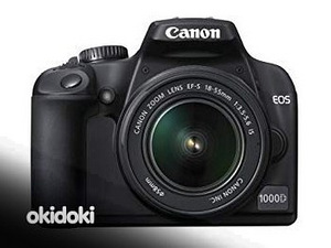 Peegelkaamera Canon EOS 1000D + objektiiv + kott+ laadija