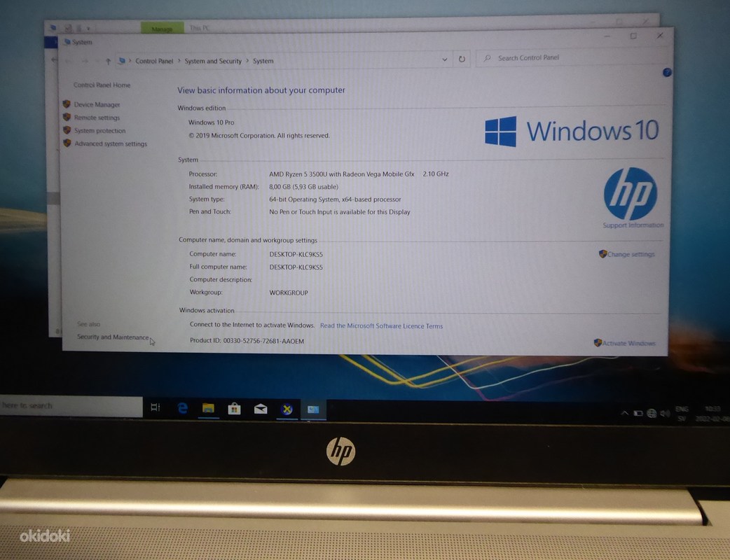 Sülearvuti HP ProBook 455R G6 + Laadija + Juhend + Karp (foto #9)