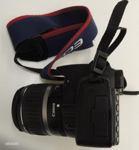 Peegelkaamera Canon 350D + laadija + objektiiv + kott (foto #6)