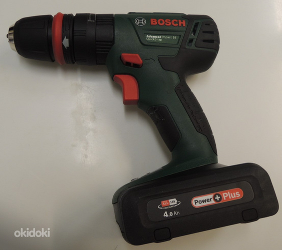 Акудрель Bosch Advanced Impact 18 + аку 4,0Ач + насадки 2шт (фото #3)