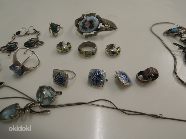 Серебренный украшения кольца сережки цепочка 925 пробы (фото #3)