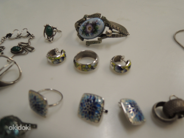 Серебренный украшения кольца сережки цепочка 925 пробы (фото #5)
