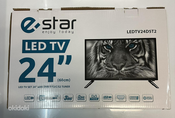 Телевизор E-Star LEDTV24D5T2 + Пульт + Коробка (фото #2)