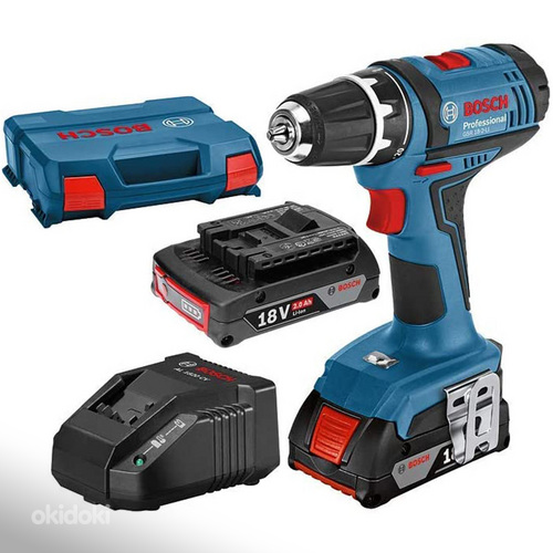 Akutrell Bosch GSR 18-2-Li + 2Ah 3tk + Laadija + Kohver