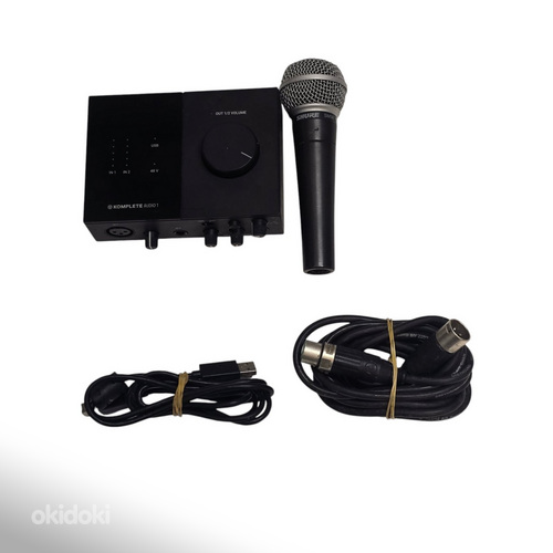 Helikaart Komplete Audio 1 + kaablid + mikrofoon