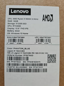 Lenovo Legion 5 15ACH6H ( RTX 3060 ) (4 foto / 4)