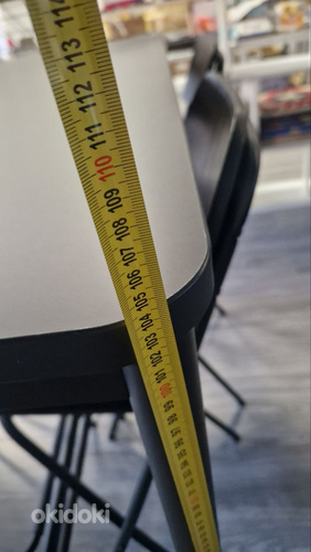 Must kõrge või madal laud konksuga 74/105cm (foto #5)