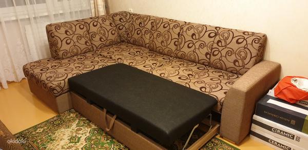 Угловой диван-кровать c ящиком для белья (фото #3)