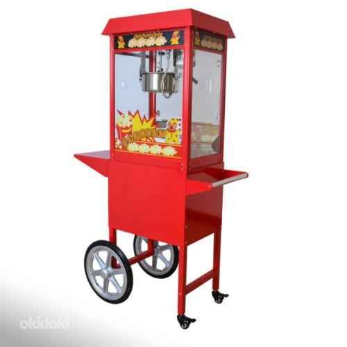 Новый попкорн-автомат колесный,для торговли на ярмарках (фото #1)
