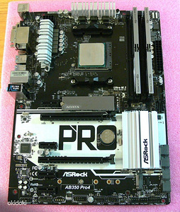 AsRock AB350 Pro4, Ryzen 5 3400G, DDR4 16GB, SSD 250GB M.2 (6 foto / 10)