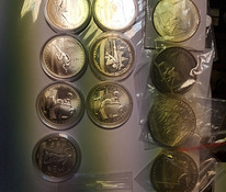 Mündid SSSR rubla 1,3,5,hõbe Olümpik 10-5 rubla