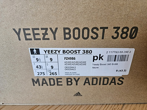 Adidas Yeezy Boost 380 Azure 43 1/3 (3 foto / 3)