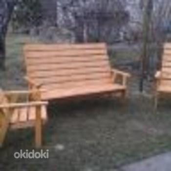 Комплект садовых стульев со скамейкой (фото #2)