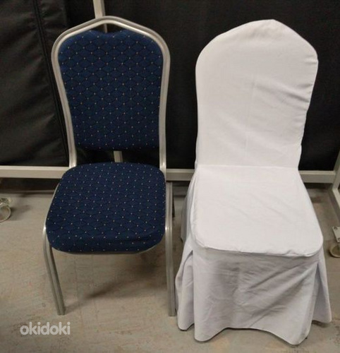 Белый чехол на стул (фото #1)