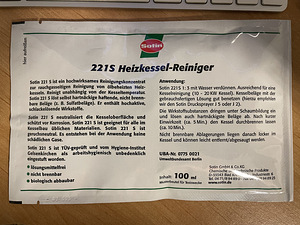 Õliküttel katla puhastusvahend 221s (2 foto / 2)