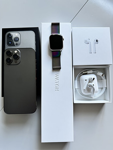 iPhone 13 Pro Max 256,Apple Watch 7 45mm, AirPods (1 foto / 3)