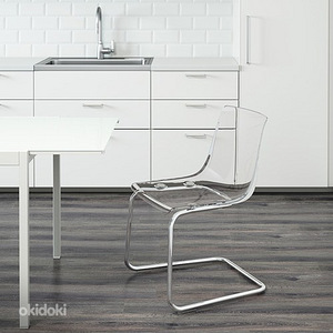 IKEA Tobias stiilsed läbipaistvad akrüültoolid 4tk uued (4 foto / 5)