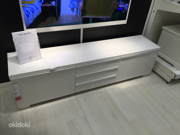IKEA Besta Burs TV-laud valge kōrgläige 180 x 41 x 49cm UUS!