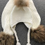 Новый! Комплект из шапки и шарфа с натуральным мехом (фото #1)